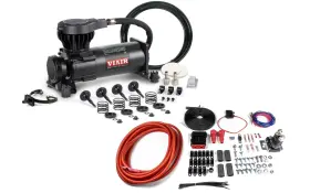 Via31030 Viair 310c Stealth Black Single Compressor Train Horn 200 Psi With Wiring Kit