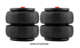 Vifya 795986189756 Universal 1 Pair 2600lbs Air Springs Suspension Bags Single Port 1/2 Inch Npt
