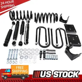 Virego Avfmt4 3 Inch / 5 Drop Lowering Flip Kit For Chevy C10 Gmc C15 1973-1987 Springs And Shocks