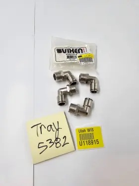 Vxa2121-4 Vixen Air Qty 4 Male To Push Connect For 1/2 Inch Od Hose Swivel Elbow Npt