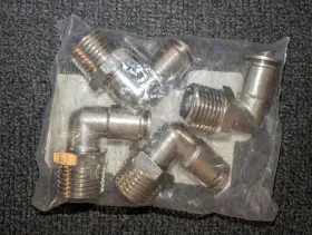 Vxa2123-4 Vixen Air Inch Npt Male To Push Connect/ptc For 3/8 Od Hose Swivel Elbow 4pack