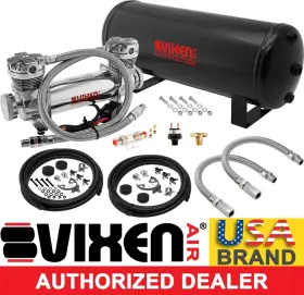 Vxo8831dc Vixen Air Suspension Kit/system For Truck/car Bag/ride Dual Head Compressor 3g Tank