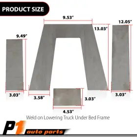Zp112101 Vr Auto Parts Weld-on Lowering Truck Under Bed Frame 10 Inch Tall Step C Notch Kit 3 Wide New #3
