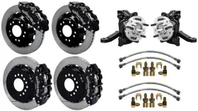 140-15303 Wilwood Engineering Disc Brake Kit And Drop Spindles 63-70 Chevy C10 Gmc C15 13 Inch Black