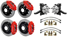 140-15303-r Wilwood Engineering Disc Brake Kit And Drop Spindles 71-87 Chevy C10 Gmc C15 13 Inch Red