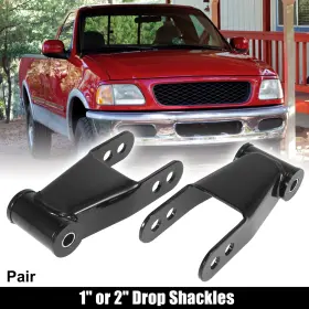 X Autohaux 747709770505 1 Pair Inch To 2 Drop Shackles Adjustable Leveling Lowering For Ford F-150 87-96