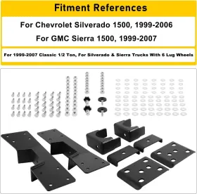 6ftftrear X-parts Xp1073 Axle Drop Lowering C Notch Flip Kit For Chevy Silverado Gmc Sierra 99-07 #2