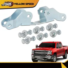 Yew6900 Yellowspeed Rear Lowering Shock Extenders Fit For 2007-2018 Chevy Silverado /gmc Sierra 1500