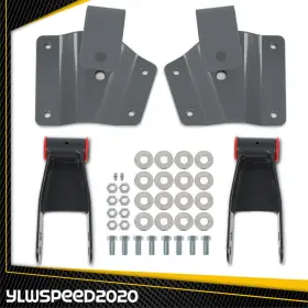 V-02tha4552abk Ylwspeed20 Fit For 1999-06 Chevy Silverado Gmc Sierra 1500 4 Inch Rear Drop Shackles And Hangers
