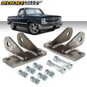 Ylw845512 Ylwspeed2000 Front Shock Relocation / Extender Kit Lowered Truck Fit For 63-87 Chevy C10 C20 #3