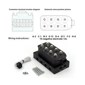 Zhsymx 732139916548 12v 8-valve Solenoid Valve Air Ride Suspension Manifold With Remote Con #3