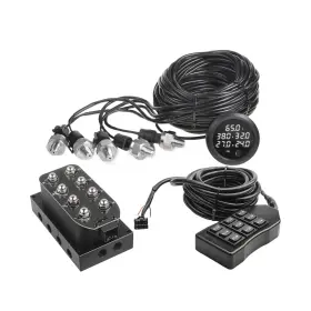 Smv-02-rs10-5m-05wt-lzq Zhsymx 12v 8-valve Air Ride Manifold 5m 9-switch Remote 5 Gauges White