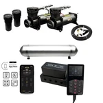 Premium Onair 4V Management Kit W/ Dual Stealth Compressors & Lift Tank - 3P. Fixed Price $2120.00.