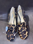 New Alex Marie Animal Print Fit Calf Hair Pumps Block Heels Sz 6.5M. Fixed Price $29.99.