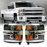 For 2015-2019 Chevy Silverado 2500 3500 Hd Pair Chrome Headlights Lh&rh Headlamp. Fixed Price $313.89.