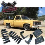 73-87 Gmc Chevy Squarebody C10 3"-5" Drop Lowering Springs Coils Flip Kit. Fixed Price $200.00.
