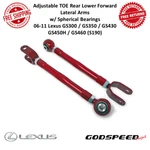 Godspeed Adj Toe Rear Forward Lateral Arms W/spherical Bearings Fits 06-11 Lexus. Fixed Price $160.00.