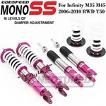 For M35/M45 Y50 06-10 Godspeed Monoss Damper Coilovers Strut Shock Suspension. Fixed Price $715.50.