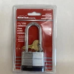Mountainsecurity 1-9/16" Steel Laminated 40MM Long Shackle Case-hardened Padlock. Fixed Price $5.99.