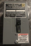 Square Q02L30S G01 30A Max Panel Load Center Power Disconnect 20 Amp Breaker. Fixed Price $39.00.