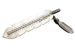 Southwestern 925 Silver Vintage Minimalist Etched Feathers Brooch Pin BP10094. Fixed Price $92.99.