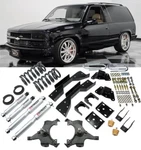 Chevrolet Tahoe 2DR 2WD 1995-1999 4" Front 5" Rear Lowering Drop Kit Sp Shocks. Fixed Price $1295.90.
