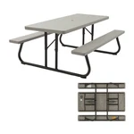 Lifetime 6 Foot Outdoor High-density Polyethylene Folding Picnic Table. Fixed Price $230.38.