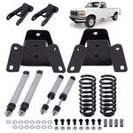 3" Drop Lowering Springs 4" Shackles Hangers Shocks Kit Ford F100 F150 73-79. Fixed Price $389.95.