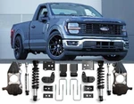 QA1 3/5 Lowering Kit, 2021-2025 F-150 4WD, W/spindles, Double Adjustable Shocks. Fixed Price $3249.90.