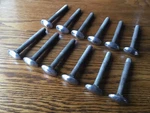 Bumper Bolts Oval W/stainless Caps Vtg Nos Hot Rod Trog Scta. Fixed Price $395.00.