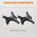 Front 2IN Drop Spindles 1.25" Rotor For Chevy Gmc C1500 C2500 1988-98 2WD. Fixed Price $137.99.