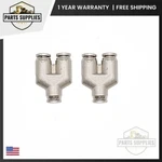 INB131-104-000 Numatics Set Of 2 Np Brass Push-in Fitting 1/4" Tube Union Y. Fixed Price $30.35.