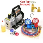 Manifold Gauge Set Combo Cfm Air Vacuum Pump Hvac + R134A Kit A/c. Fixed Price $99.95.