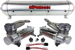Airmaxxx Dual 480 Chrome Compressors & 5 Gallon Raw Finish Aluminum Tank. Fixed Price $499.75.
