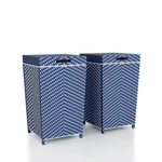 Furniture Of America Outdoor Trash Can 31.5" Aluminum 120 Gal Blue (set 2). Fixed Price $871.68.