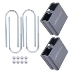 4" Aluminum Leaf Spring Lowering Blocks Kit With U-bolts Universal Drop. Fixed Price $65.99.