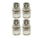 1/4" Hose X 3/8" Npt Push Straight Male Connector Fittings - Pack. Fixed Price $32.40.