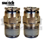 Numatics Push To Connect Male Straight Fitting 1/4 Npt Line Pair. Fixed Price $10.90.