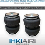 Dual Pack - Double Bellow 22MM Shaft Channel Air Ride Springs Bags Suspension. Fixed Price $224.95.