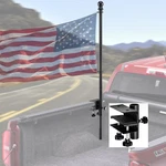 Flagpole 5' Ft Long Black Rod Plus 3'X For Pickup Truck With Bed Trail. Fixed Price $34.58.