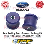 Superpro Rear Trailing Arm Forward Bushing Kit Blue Subaru Legacy & Forester. Fixed Price $73.08.