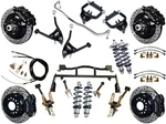 Ridetech Coilover & 4-LINK System Wilwood Disc BRAKES,13/12" Drl,black,cougar. Fixed Price $10299.99.