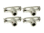 Numatics 3/8" Ptc X Brass/nickel Union Tee Fittings - 4 Pack. Fixed Price $54.00.