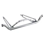 Spring-behind 4 Drop Tube Axle Front End, Chrome, Fits Ford Spindles. Fixed Price $1499.99.