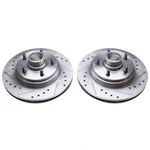 Disc Brake Rotor Set-front Drilled And Slotted Pair Power Stop. Fixed Price $307.02.