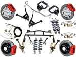 Ridetech Coilover & 4-LINK System Wilwood Disc Brake KIT,12" DRILLED,RED,67-70. Fixed Price $9399.99.