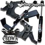 Crown Suspension 73-87 C10 1" Rotor 3/5" Lowering Drop Spindles Flip Shocks Kit. Fixed Price $400.00.