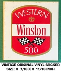 Western Winston 500 - Vintage Original Vinyl Decal Sticker Nascar Racing. Fixed Price $5.77.