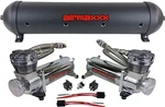 Airmaxxx Dual 480 Chrome Compressors W/5 Gal Black Aluminum Tank Kit. Fixed Price $499.70.