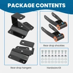 4 Inch Rear Drop Shackles Hangers Kit For Chevy Silverado Sierra 1500 1999-06. Fixed Price $67.02.